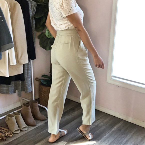 Sage green ankle length trousers - Picture 4 of 4